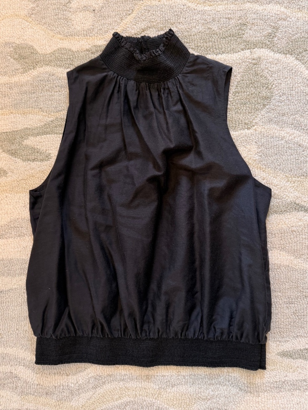 Frame Black/Noir Sleeveless Mock Turtleneck Top Size XS